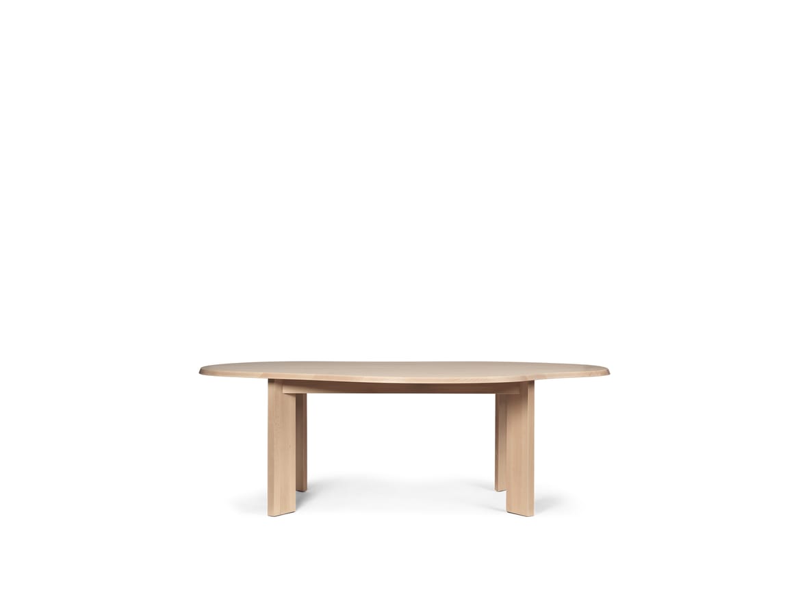 Produktfoto för Ferm Living - Tarn Dining Table - Matbord - Tarn Dining Table - 220 - White Oiled Beech - W220 x D118.5 x H73 cm