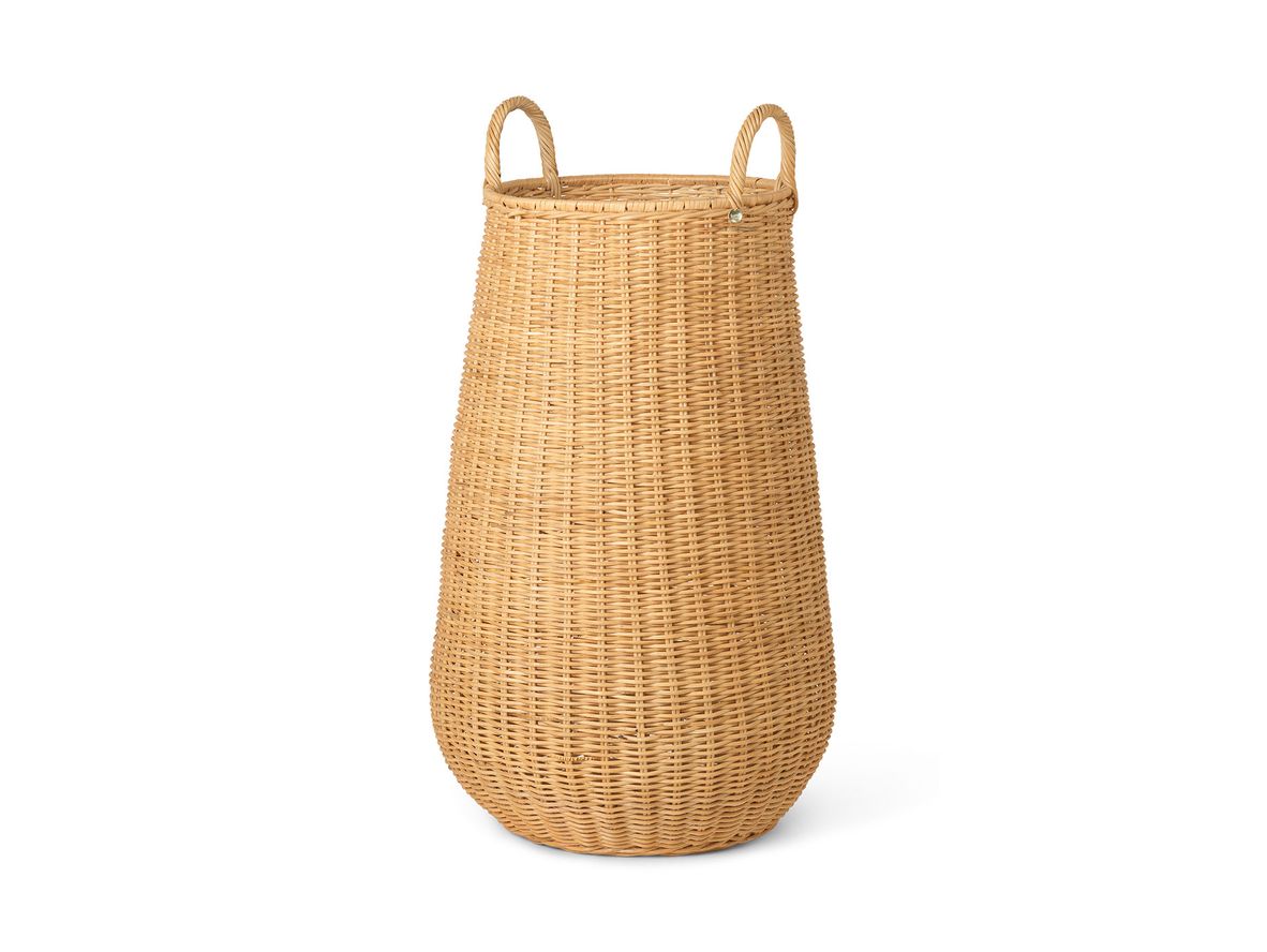 Ferm Living - Braided Laundry Basket - Tvättkorg - Flettet Rattan - Natural - Ø42 x H80 cm