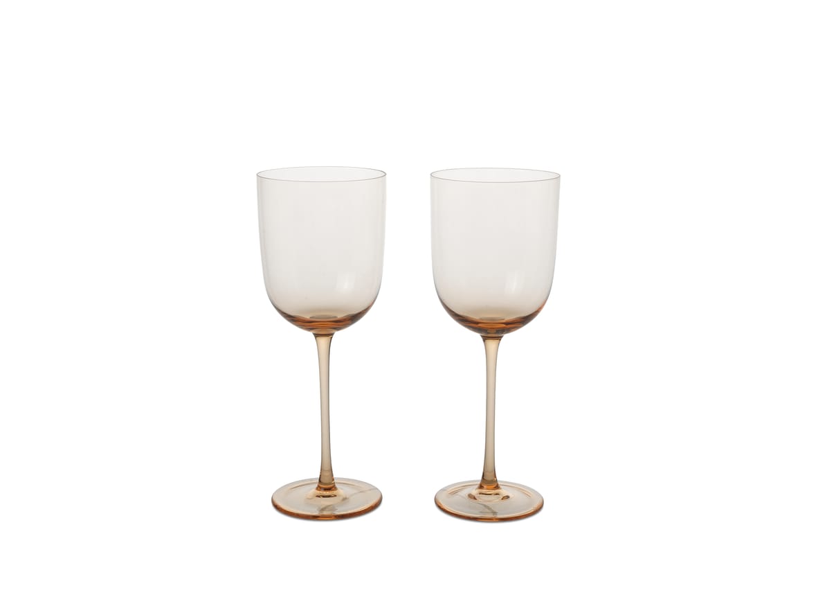 Ferm Living - Host Red Wine Glasses - Vinglas - Host Red Wine Glasses - Set of 2 - Blush - W8.5 x D8.5 x H22.5 cm