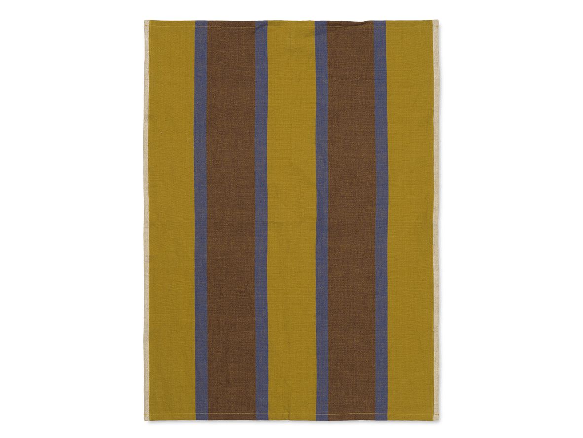 Ferm Living - Hale Tea Towel - Kökshandduk - Lime/Bright Blue/Choco - W50 x H70 cm