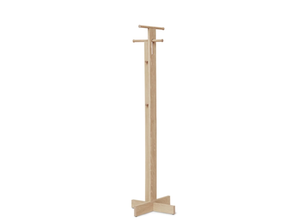 Produktfoto för Form & Refine - Foyer Coat Stand - Klädbetjänt - White Oiled Oak - W50 x H173,5 x D50 cm