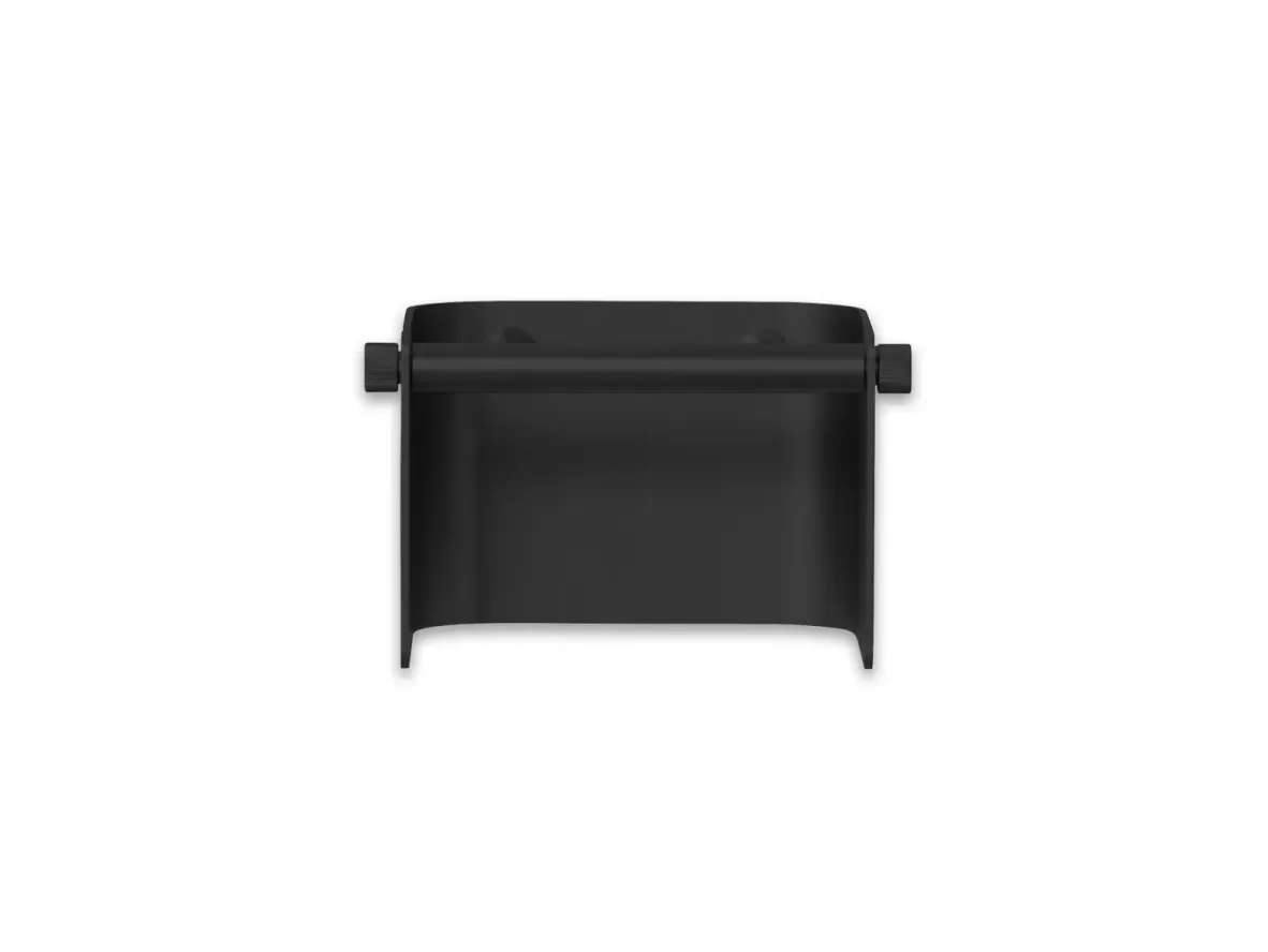 Image of Form & Refine - Arc Toiletrulleholder - Toalettpappershållare - Sort - B: 11 cm, H: 8.2 cm, D: 8.2 cm
