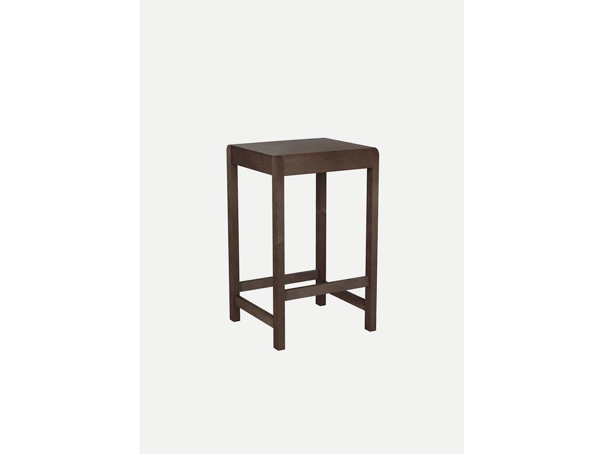 FRAMA - 01 stool - Pall - Dark Wood - H65 - H65 x W38.7 x L39.5 cm