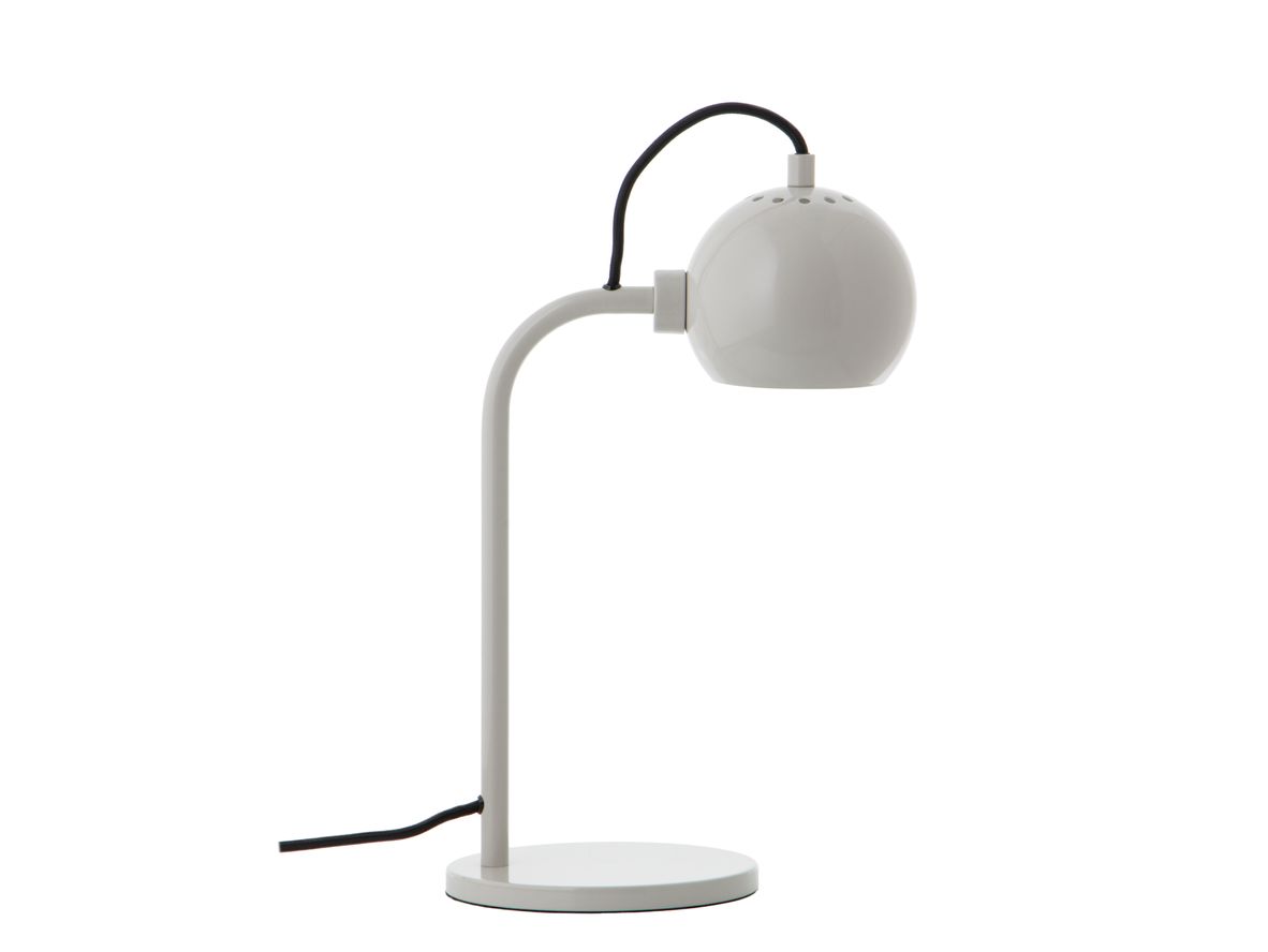 Frandsen – Ball Single Table Lamp  – Bordslampa – Glossy Pale Grey – Ø12 cm x H34 cm