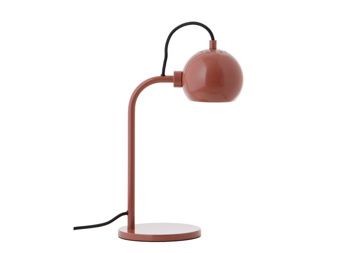 Frandsen – Ball Single Table Lamp  – Bordslampa – Glossy Red – Ø12 cm x H34 cm