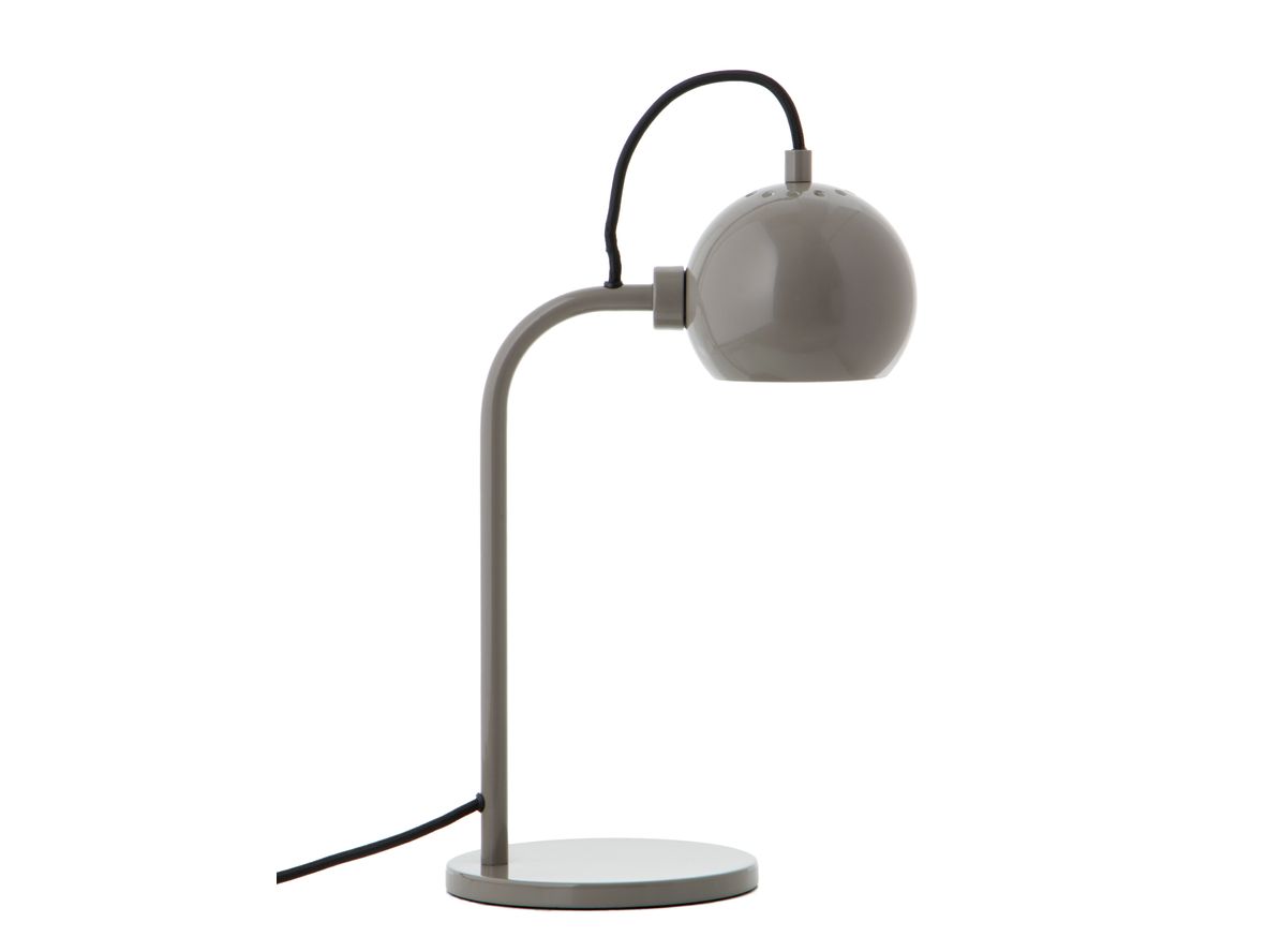 Frandsen – Ball Single Table Lamp  – Bordslampa – Glossy Warm Grey – Ø12 cm x H34 cm