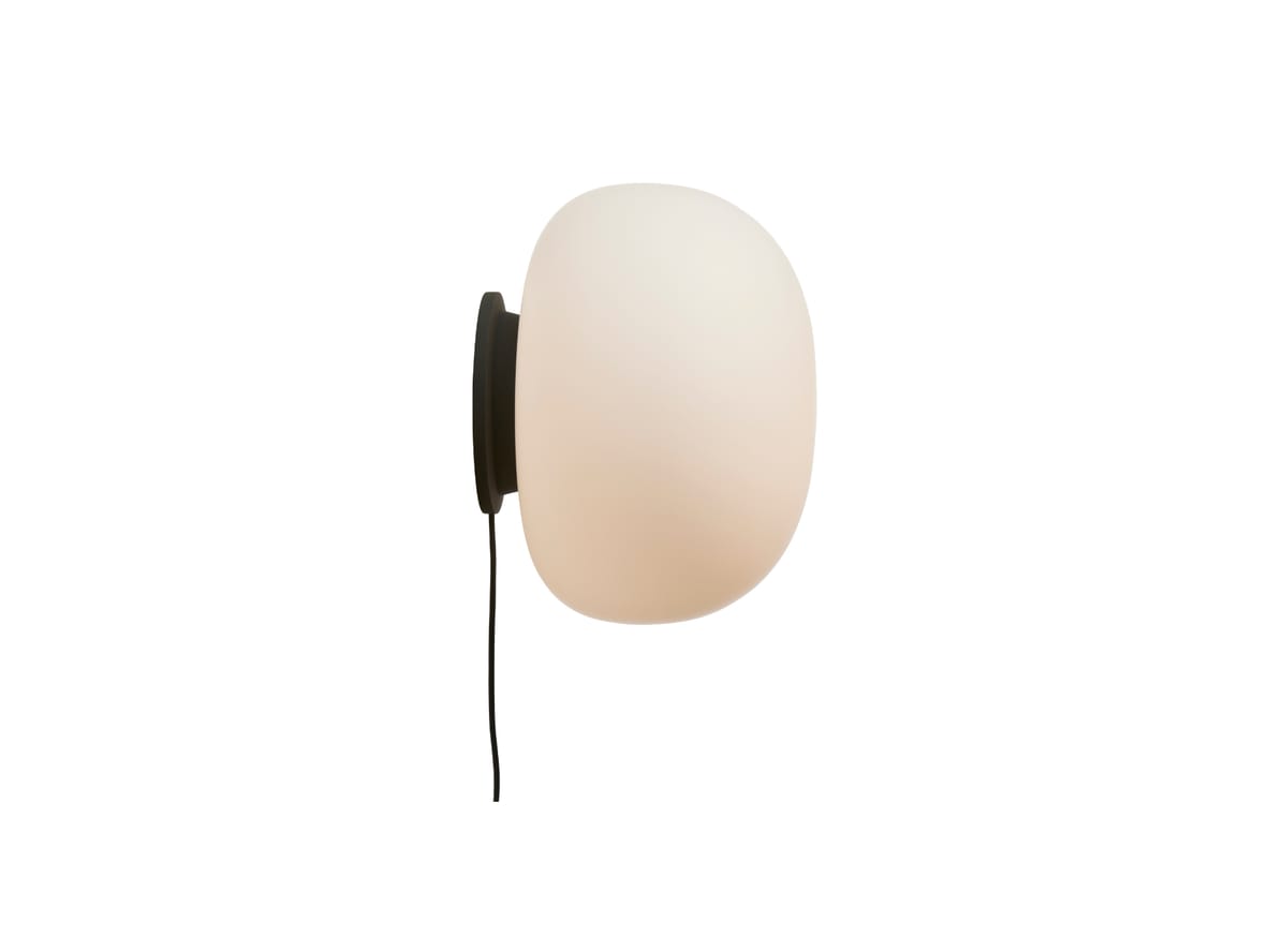 Frandsen – Supernate Wall Lamp – Lampa – Opal White/Black – Ø38 – D:32 x W:38 H:38 cm