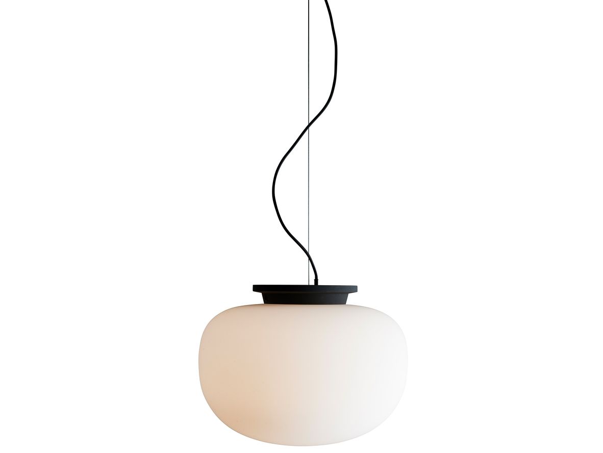 Frandsen – Supernate Pendant – Hängande lampa – Opal White/Black – Ø38 x H28,6 cm