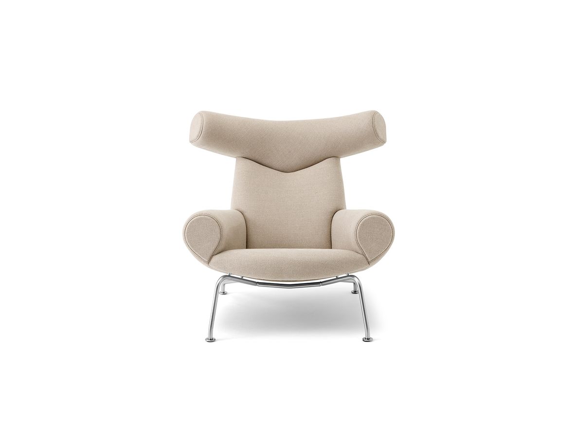 Fredericia Furniture - Wegner Ox Chair 1000 by Hans J. Wegner - Fåtölj - Grand Linen - W99 x D99 x H92 x SH36 cm