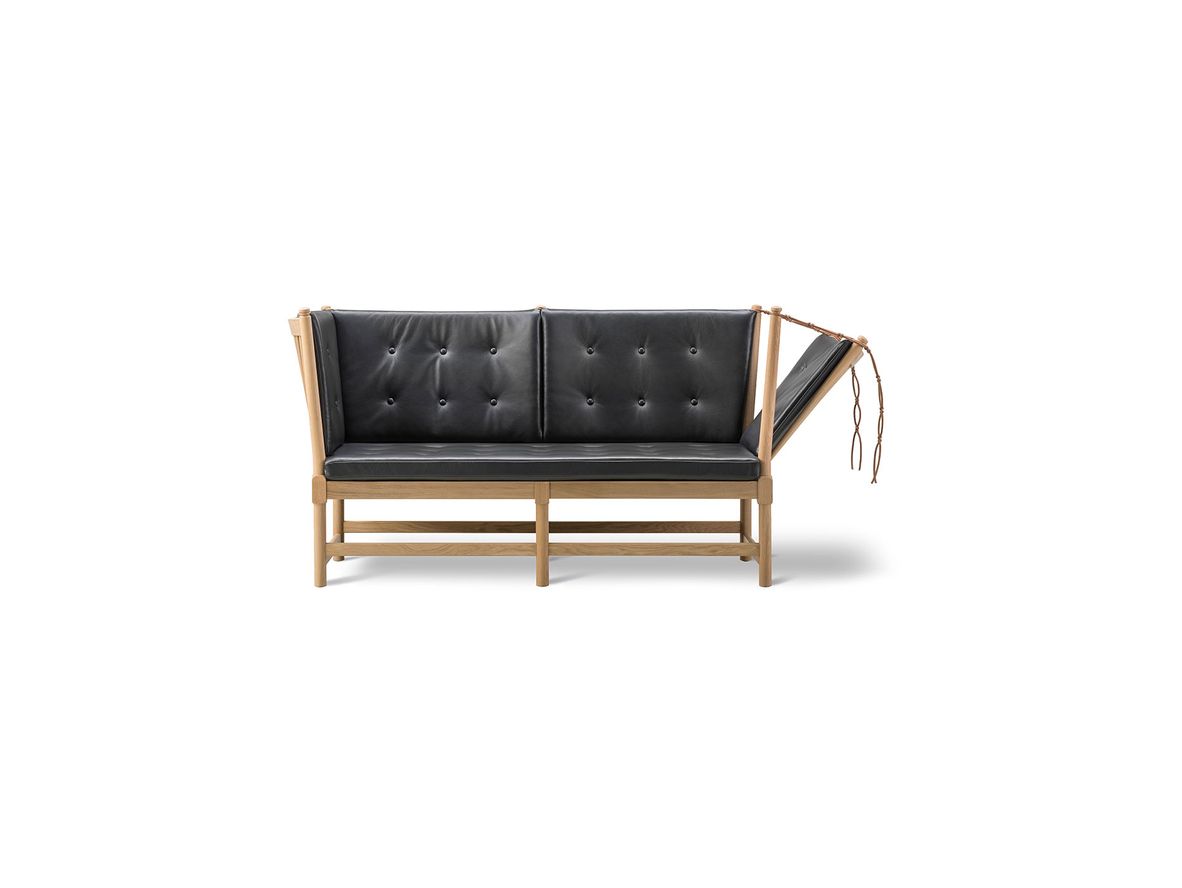 Fredericia Furniture - The Spoke-Back Sofa 1789 by Børge Mogensen - Soffa för 2 personer - Omni 301 Black - W160/197 x D76,5 x H86 x SH40 cm