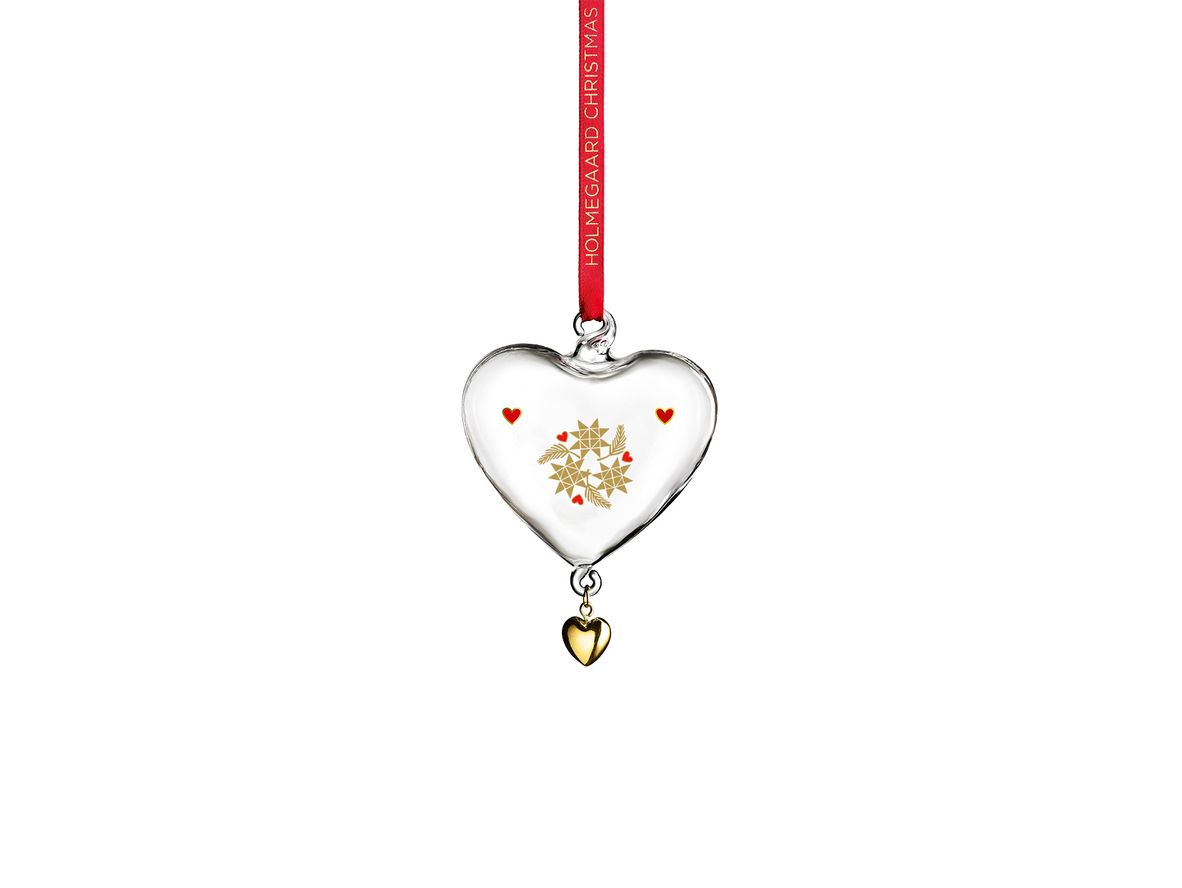 Produktfoto för Holmegaard - Christmas Heart of the Year 2024 by Ann-Sofi Romme - Julgransdekorationer - Small - H8 x W7 x D3 cm