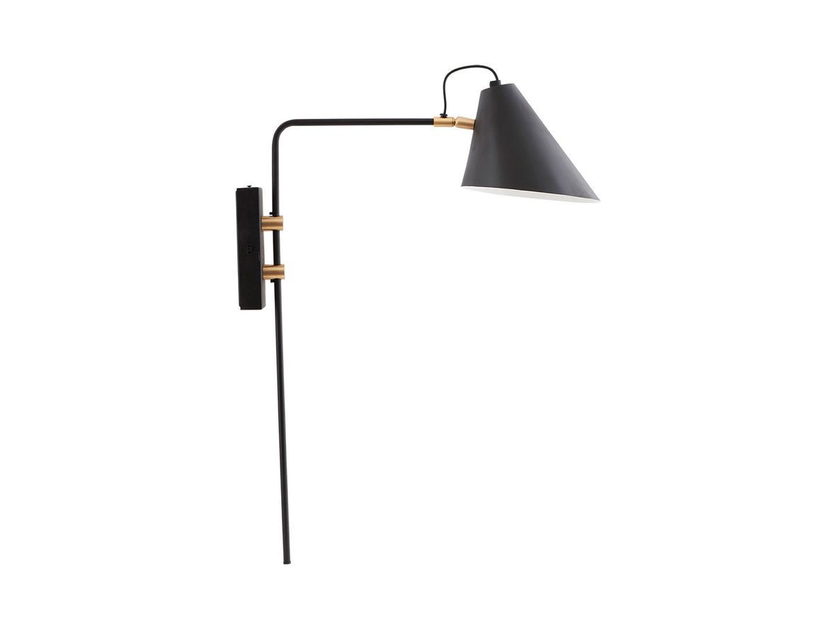 House doctor - Club Wall Lamp - Vägglampa - Small - Black/White - D18/20 x H54 x L22 cm
