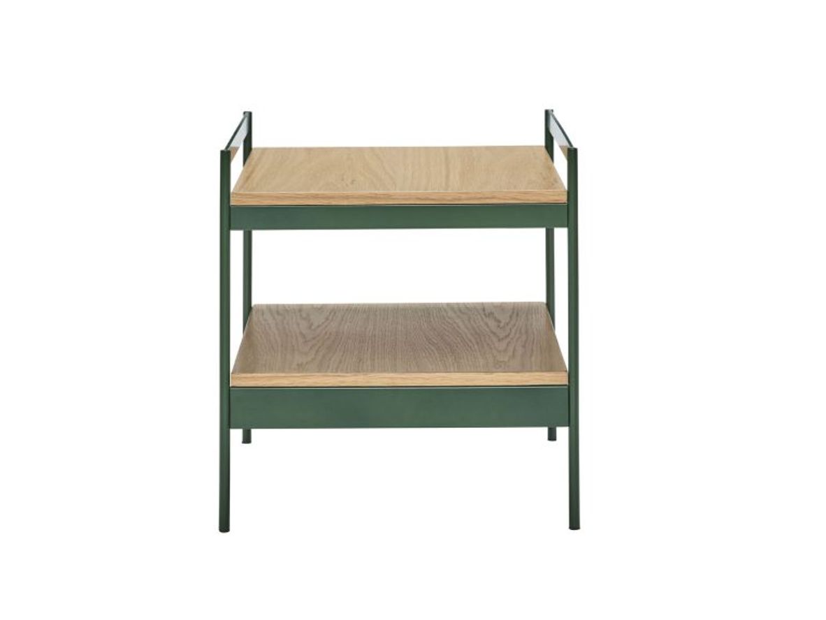 Produktfoto för Hübsch - Jaunty Side Table - Sidobord - Grøn, Natur - 43x43xh45cm