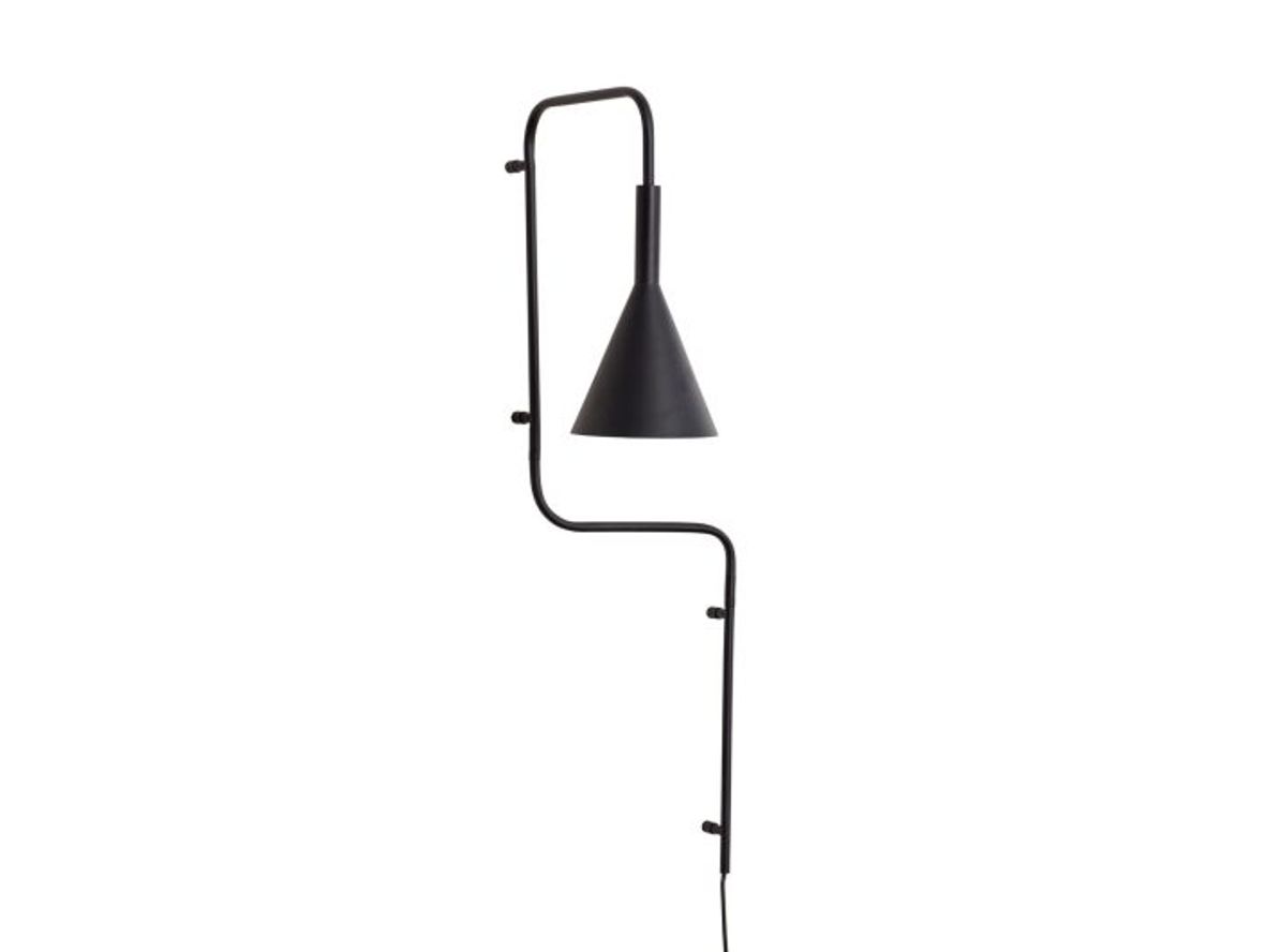 Hübsch - Rope Wall Lamp - Vägglampa - Black - 37x25xh81cm, E27
