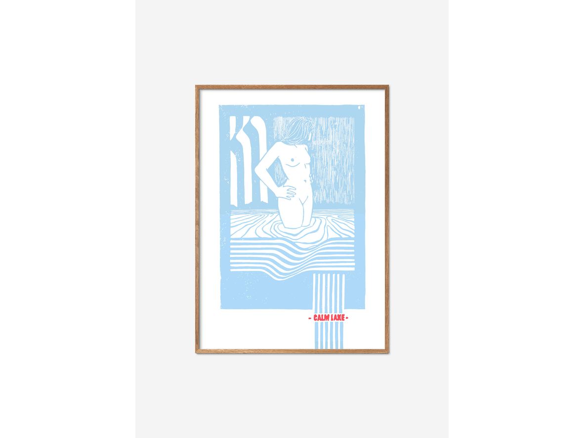 If Walls Could Talk - SOFT BLUE LAKE Regular price - Affisch - Soft blue lake - A4