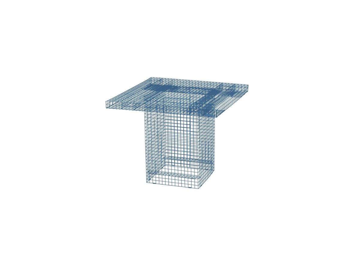 Kalager Design  - Wire Table - Kaffe bord - Pastel Blue - L82 x D82 x H67 cm