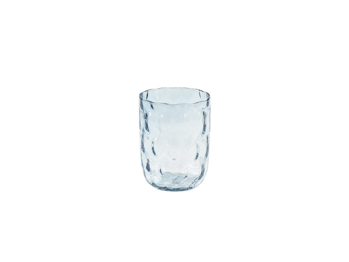 Kodanska - Danish Summer Tumbler Big Drops - Glas - Blue Smoke - H9 x D7 cm - 25 cl.