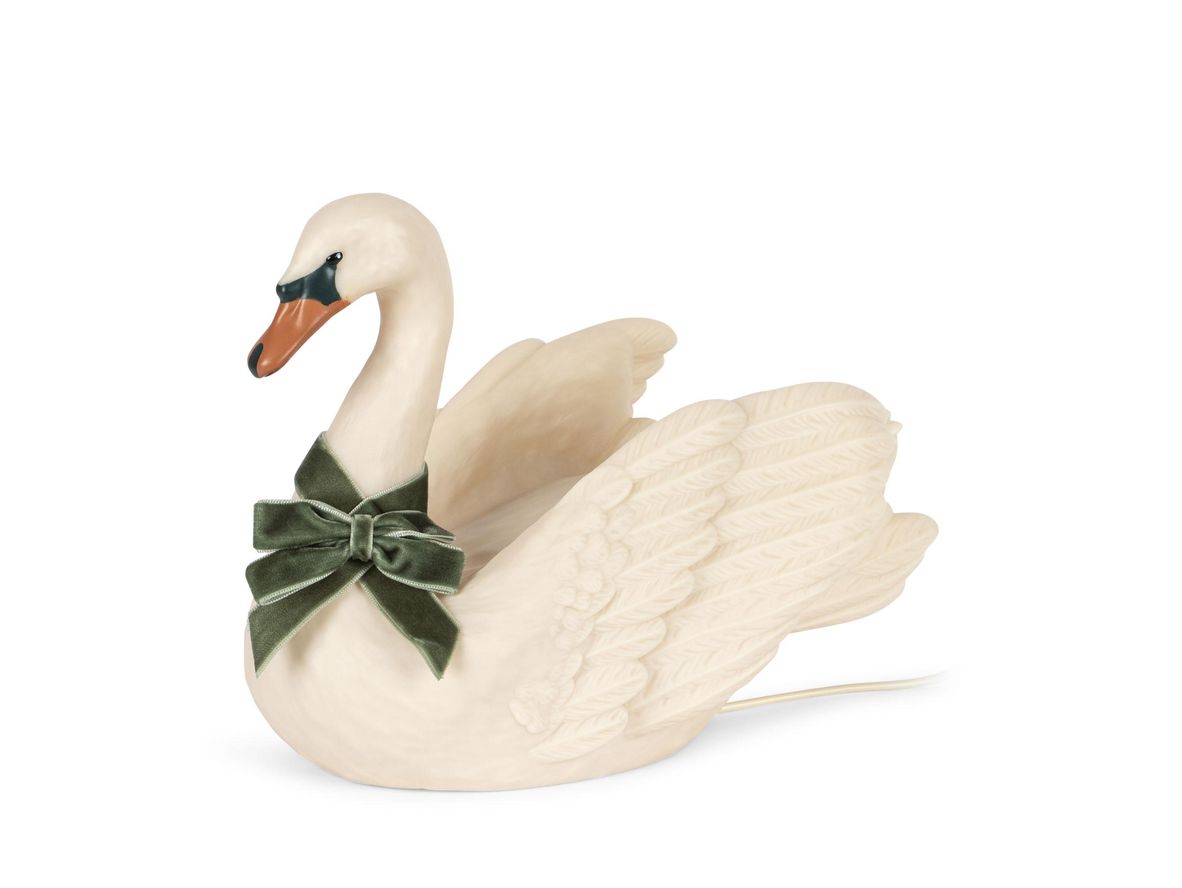 Produktfoto för Konges Sløjd - Swan Lamp - Skotrar - BEIGE - H18 x W15,8 x L24 cm