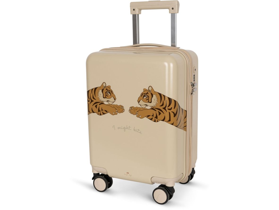 Image of Konges Sløjd - Travel Suitcase - Resväska - Tiger - H:35 x W:34 x L:21 cm