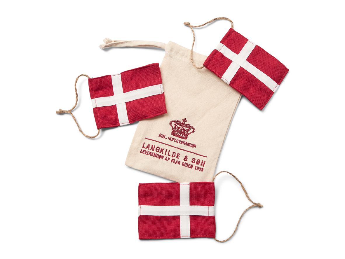 Produktfoto för Langkilde & Søn - Large decorative flags 3 pcs - Flagga - Flag - 3 pcs. - 7 x 10 cm