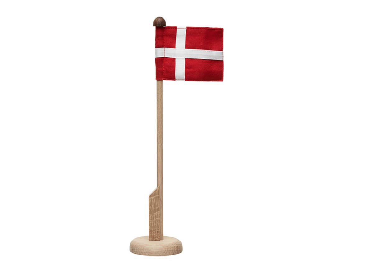 Produktfoto för Langkilde & Søn - Bordflagstang Med Dannebrog - Flagga - Danmark - H: ca. 30cm