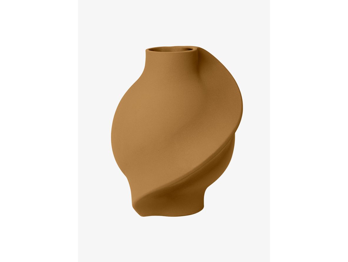 Louise Roe - Caramic Pirout vase - Vas - Sanded Ocker - Ø7 x Ø21 x H22 cm