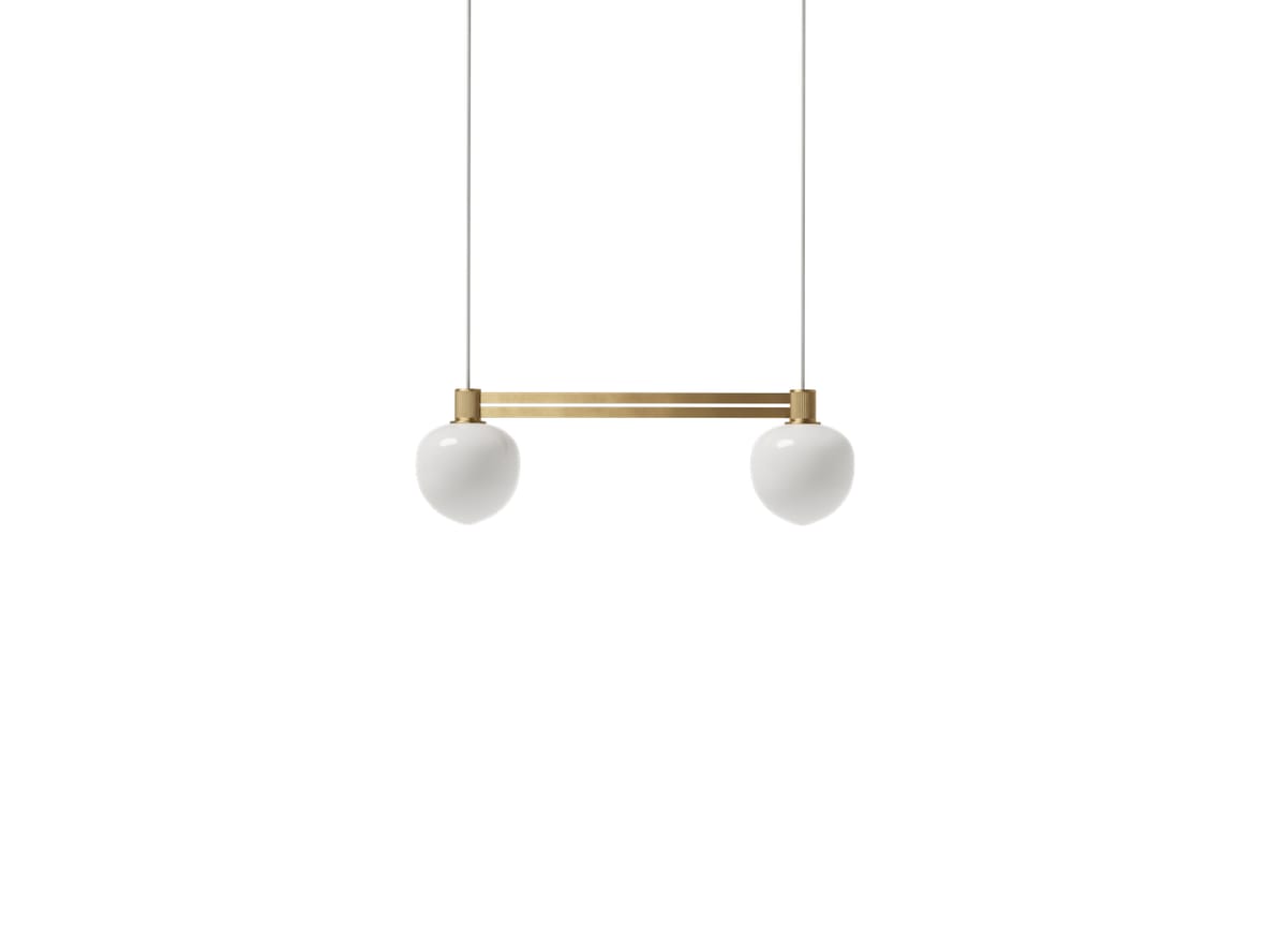 LYFA – Memoir Pendant 120 Side By Side  – Hängande lampa – Brass II – W50,4 x D12 x H15,6 cm