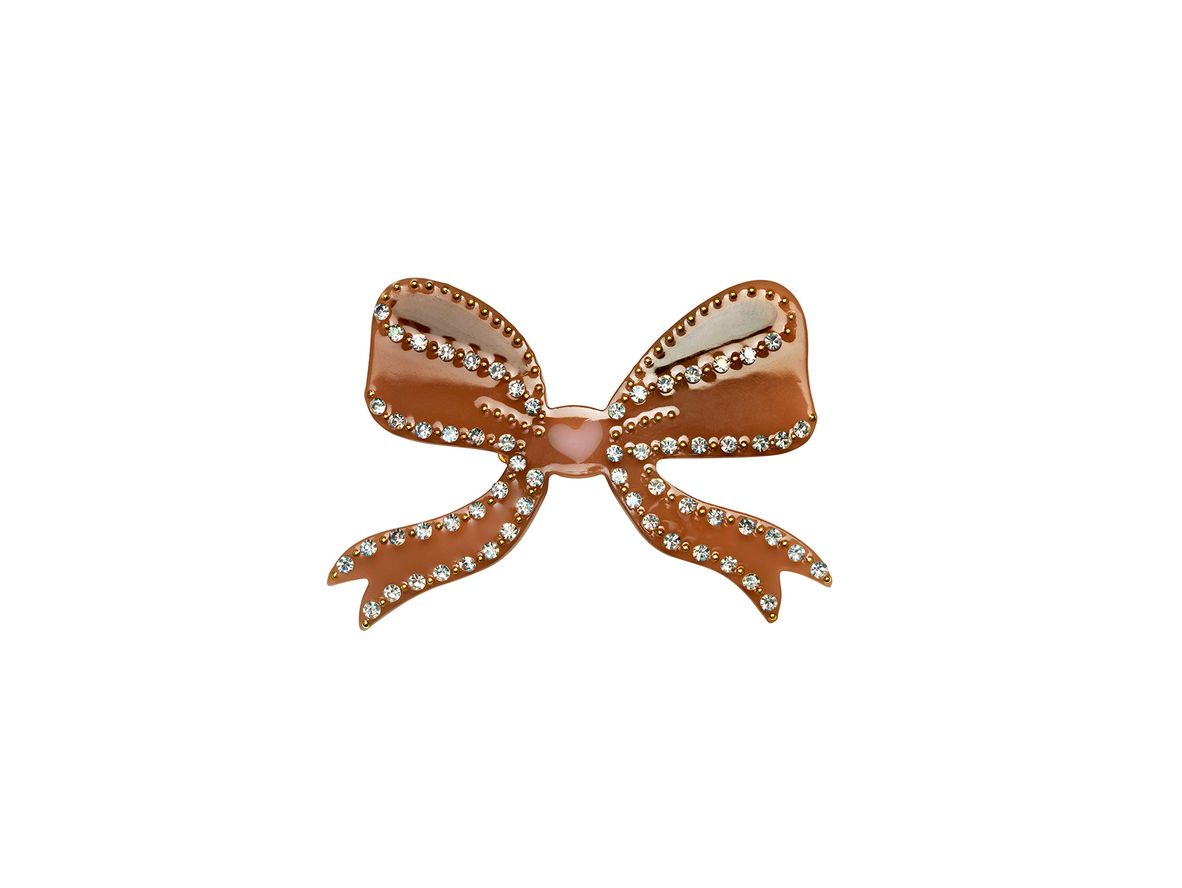 Produktfoto för Maanesten - Memoru Brooch - Brosch - Mocha - B: 6,3 x H: 4,5 cm