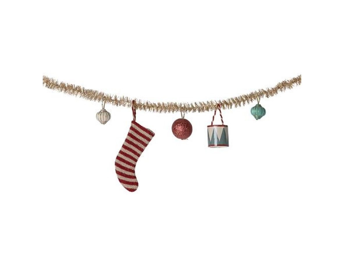 Produktfoto för Maileg - Christmas garland, Small - Girland - 5 ornaments - 40 cm