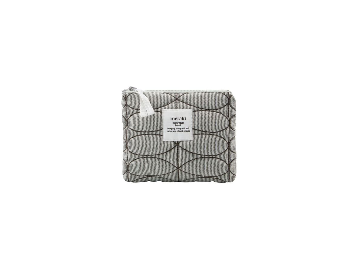 Produktfoto för Meraki - Makeup pouch - Mentha - Sminkväska - Light grey/army green - Small - L19 x W2,5 x H14 cm