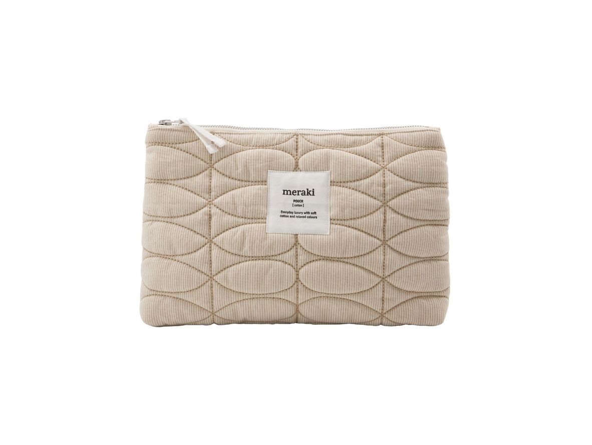 Produktfoto för Meraki - Makeup pouch - Mentha - Sminkväska - Off white/safari - Large - L30 x W3.5 x H20 cm