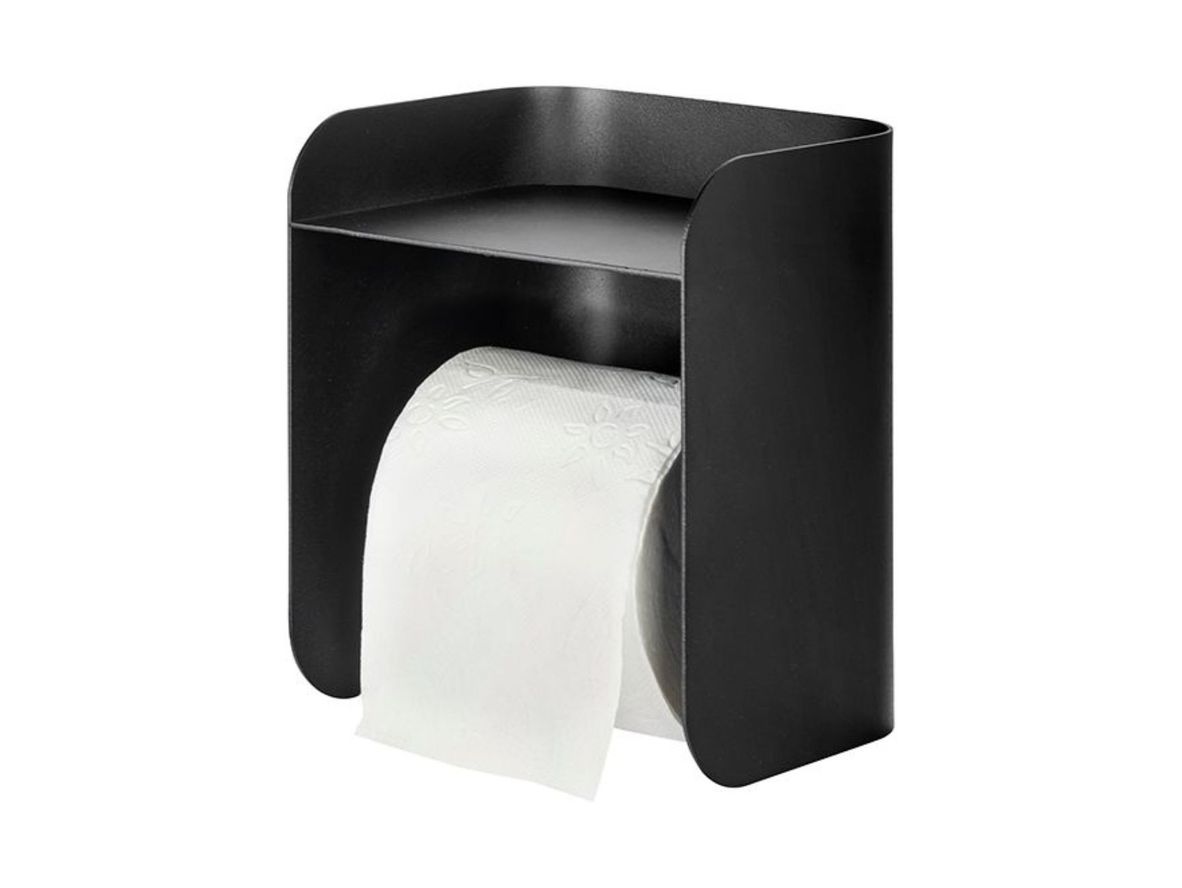 Image of Mette Ditmer - CARRY Toilet Roll Holder  - Toalettpappershållare - Black - W12,8 x L14x H18,5 cm