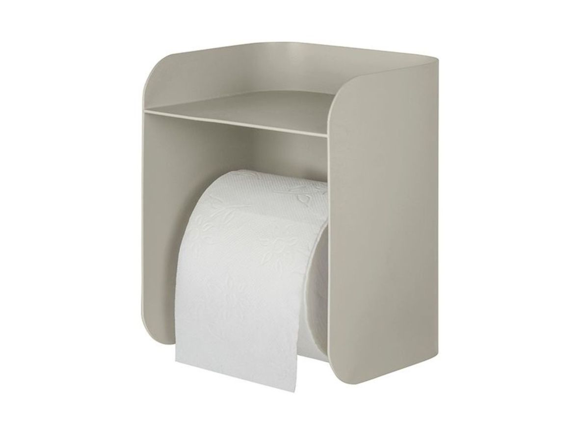 Image of Mette Ditmer - CARRY Toilet Roll Holder  - Toalettpappershållare - Sand Grey - W12,8 x L14x H18,5 cm