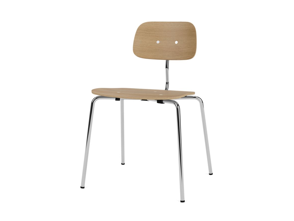 Image of Montana - KEVI 2060 Chair - Matstol - Oak / Chrome - W53 x L51 x H79 x SH47 cm