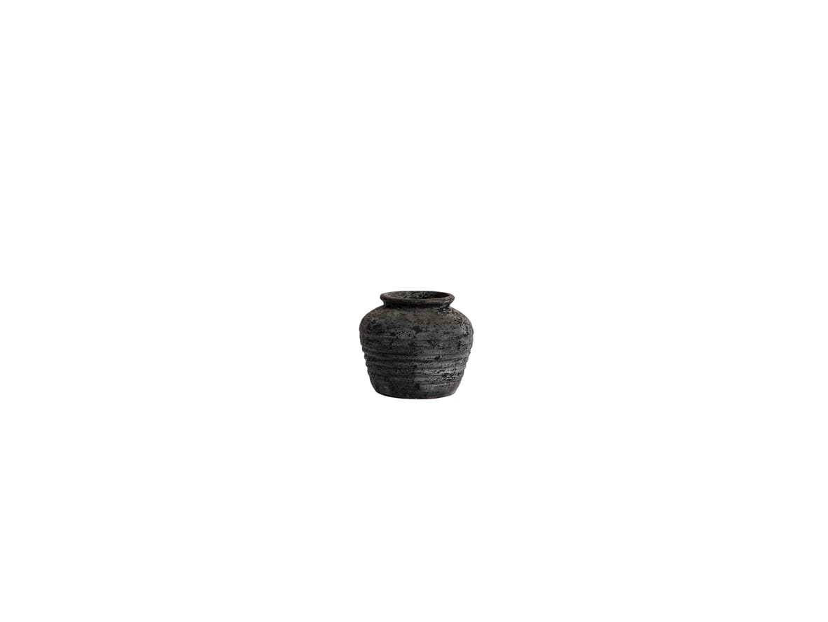 Image of MUUBS - Jar - Melancholia - Kruka - Small - black - W:35 x H:30 cm