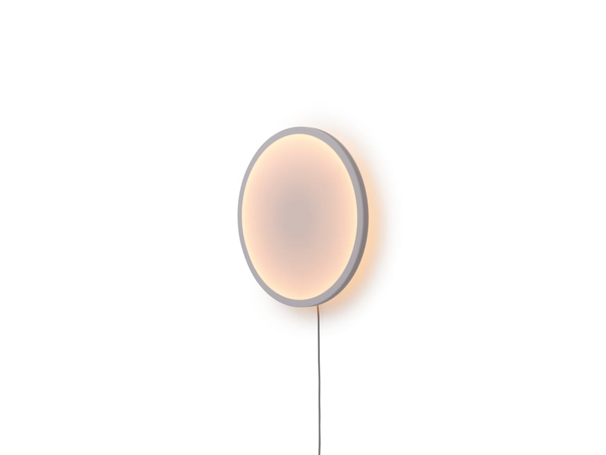 Muuto – Calm Wall Lamp Ø50 Touch Dim – Vägglampa – White/Grey – D7,25 x Ø50 cm