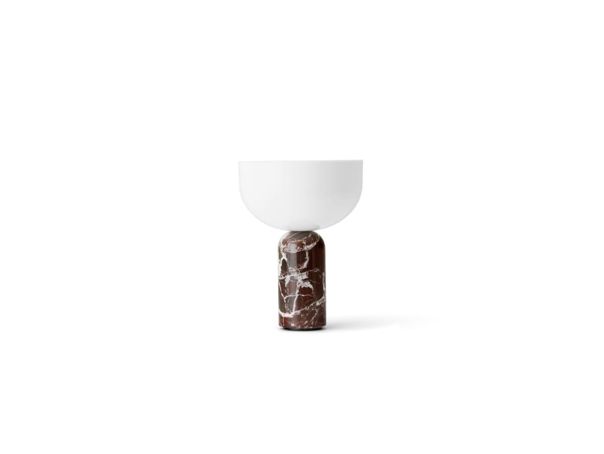 New Works – Kizu Portable Lamp – Bordslampa – Rosso Levanto Marble – H24 x Ø18 cm