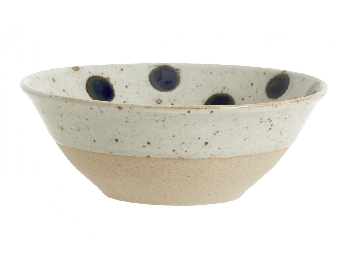 Nordal - GRAINY Bowls - Skål - Dark blue dots - 5,5 x 15 cm