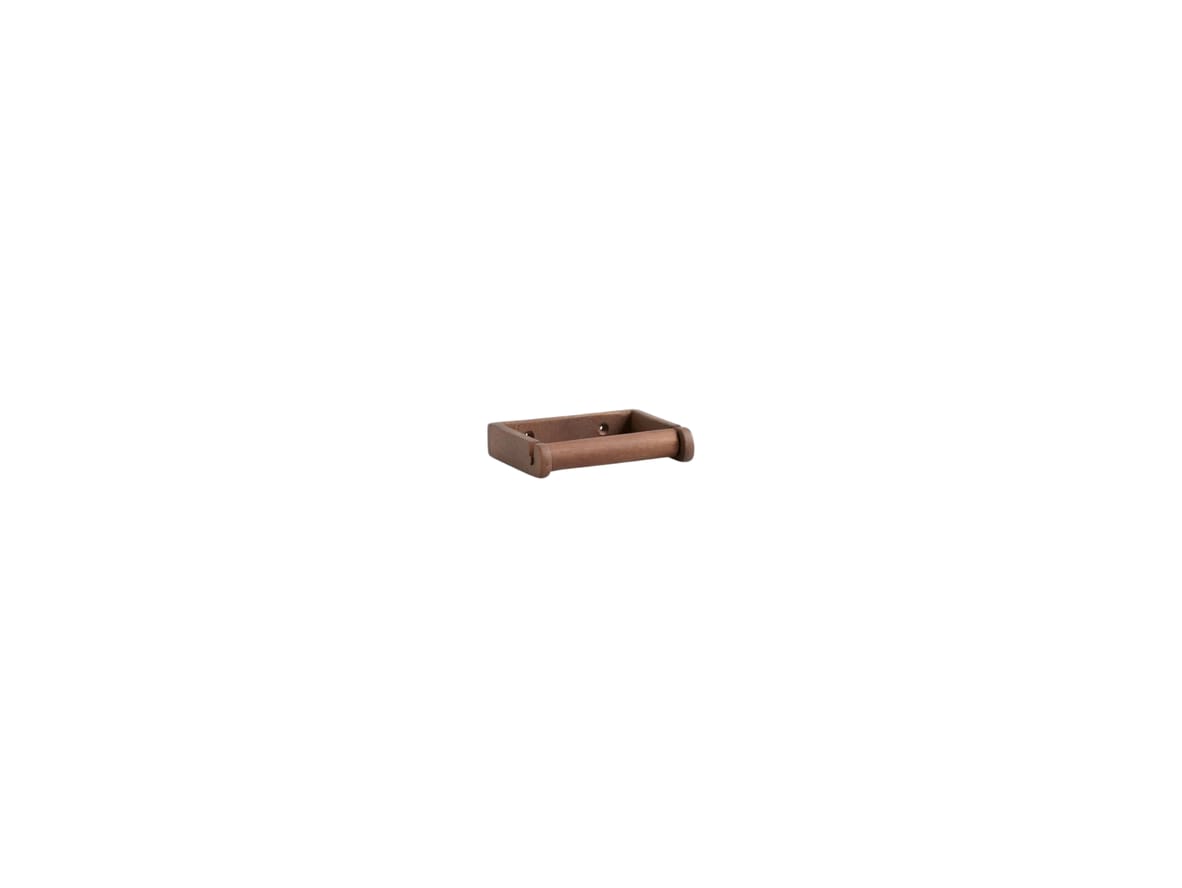 Image of Nordal - Zaton Toilet Paper Holder - Toalettpappershållare - Wood, nature - W:9.5 x H:2.5 x L:12 cm
