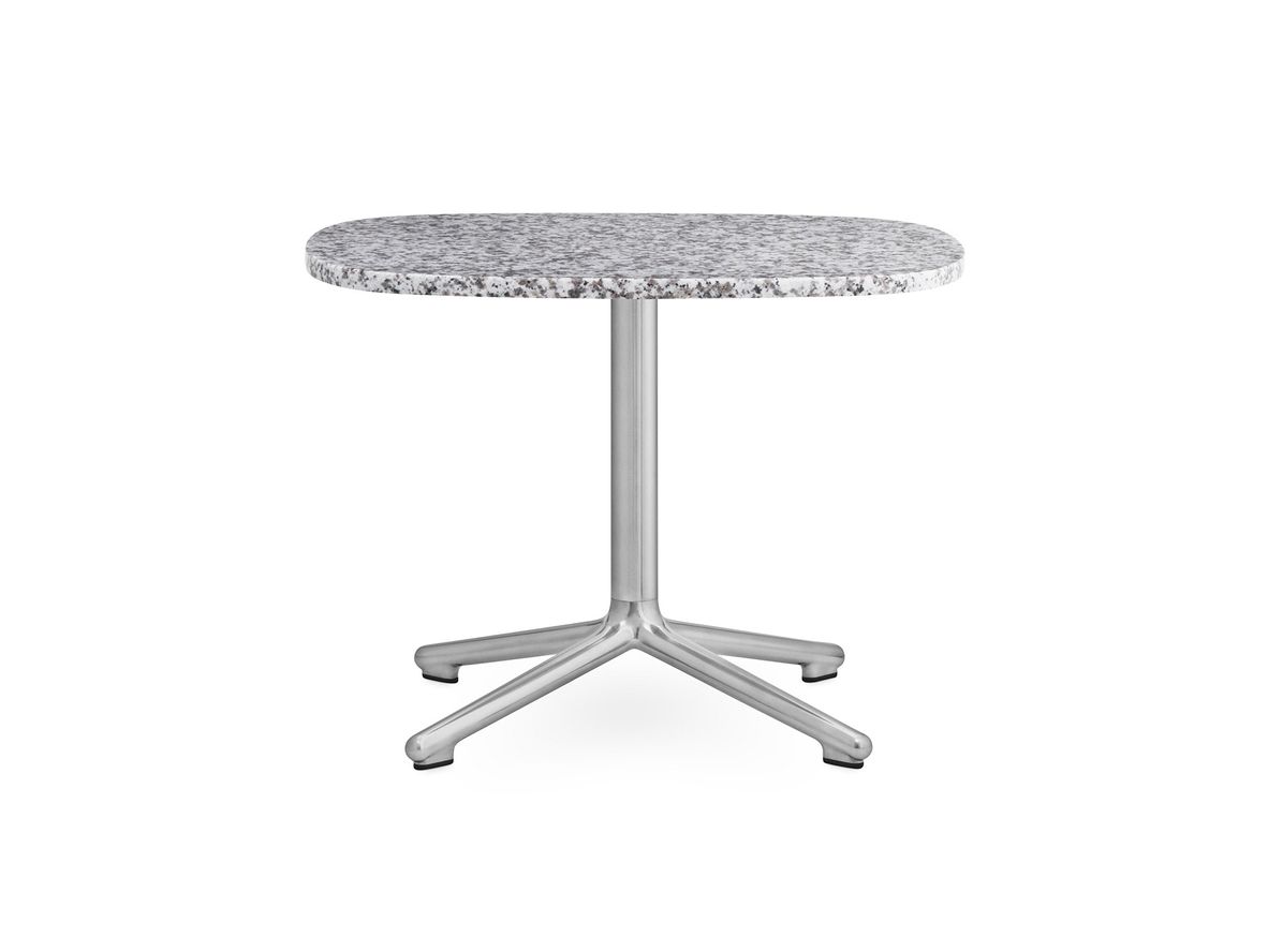 Normann Copenhagen - Era table - Soffbord - Aluminium / Grey Granite - L: 67,5 x D: 66 x H: 40 cm