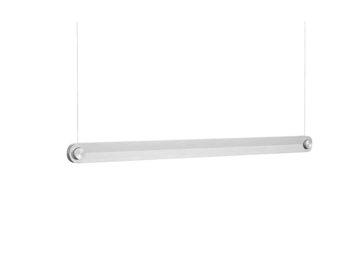 Normann Copenhagen – Dim Linear Lamp  – Taklampa – Brushed Aluminium – W155.5 x D6 x H9 cm