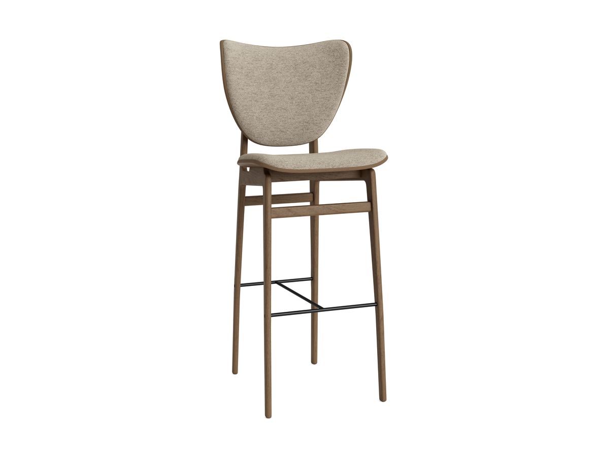 NORR11 - Elephant Bar Chair - H75 - Barstol - Stel: Light smoked / Polstring: Barnum - Barnum Col 3 - W46 x D52 x H111 x SH75 cm