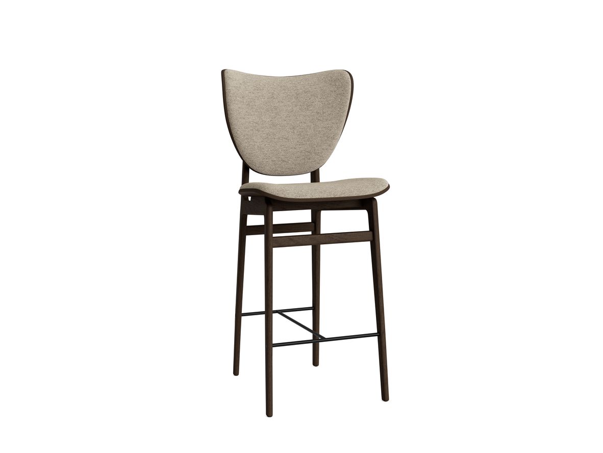 NORR11 - Elephant Bar Chair - H65 - Barstol - Stel: Dark Smoked / Polstring: Barnum - Barnum Col 3 - W46 x D52 x H101 x SH65 cm