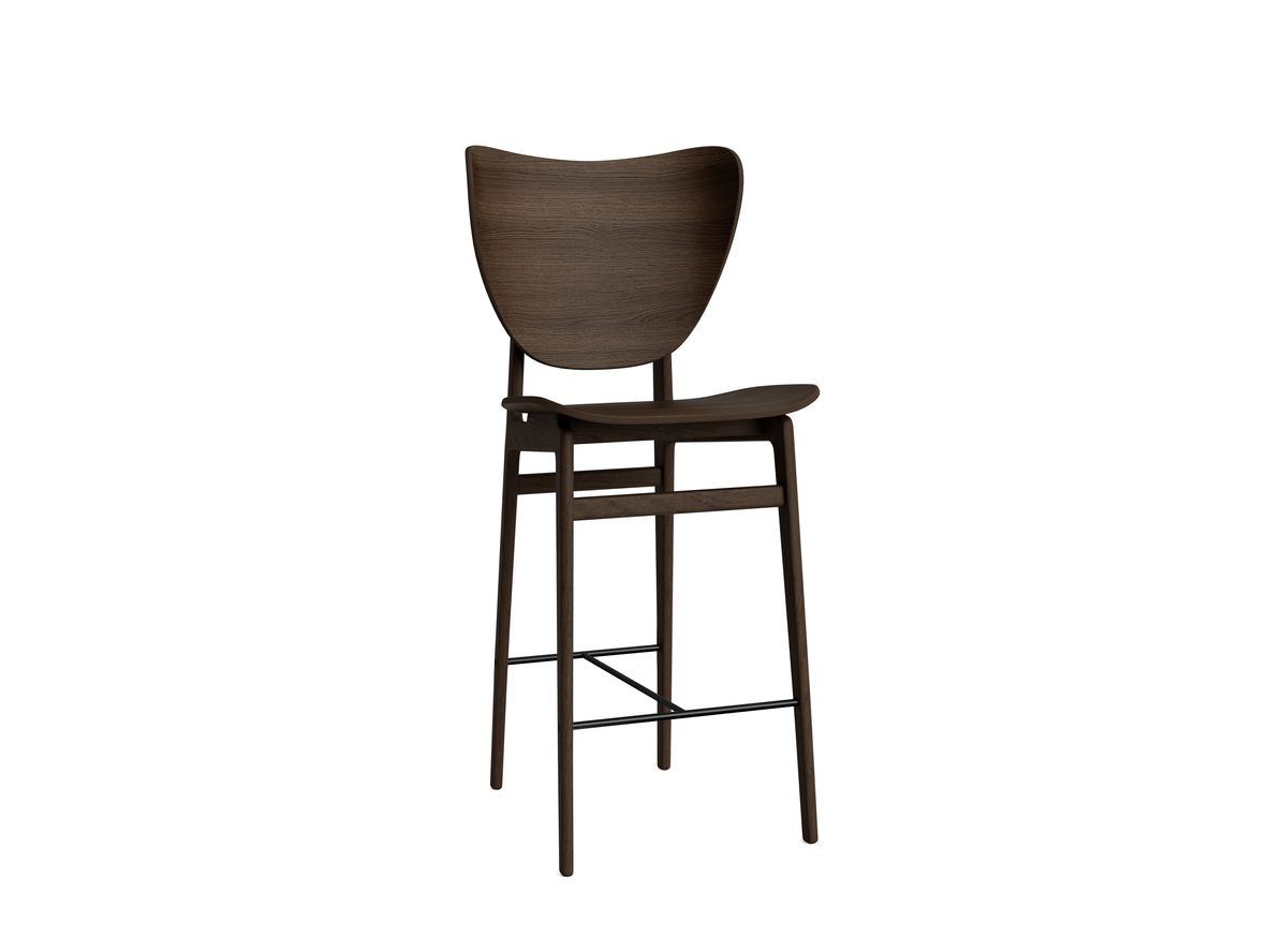 NORR11 - Elephant Bar Chair - H65 - Barstol - Stel: Dark Smoked / Polstring: Barnum - Barnum Col 11 - W46 x D52 x H101 x SH65 cm