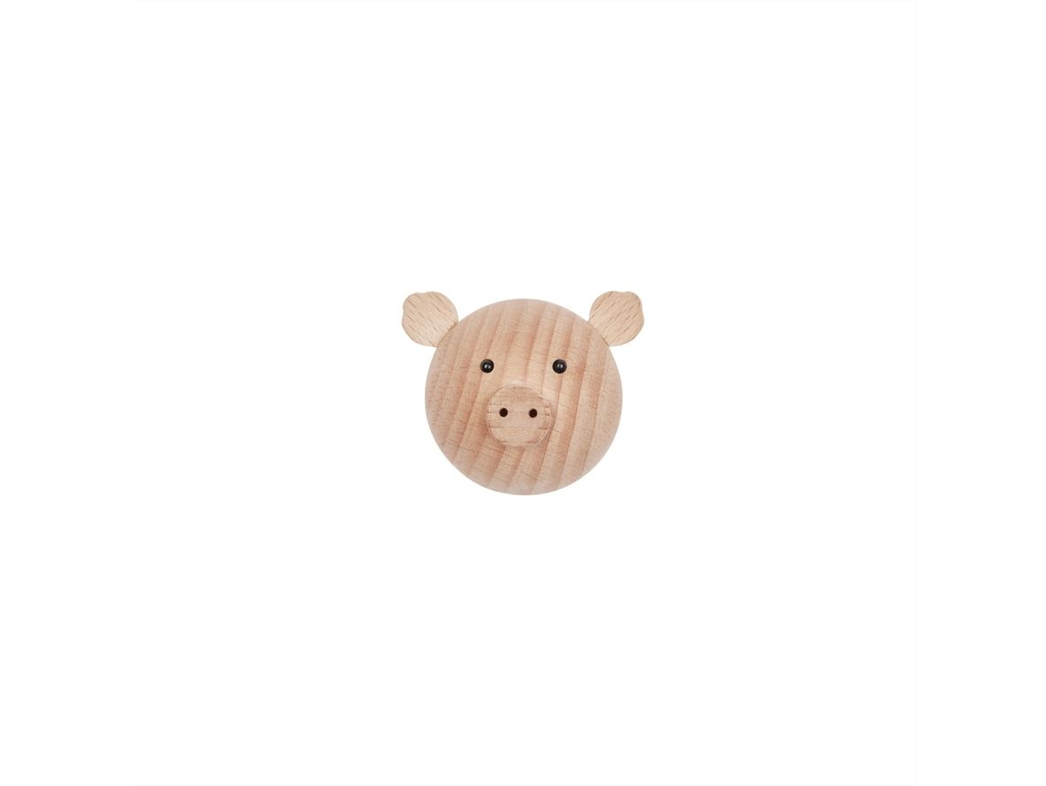 Produktfoto för OYOY MINI - Mini Hook - Animals - Barnkrubban för barn - Gris - H4,5 x L4,5 x W6 cm