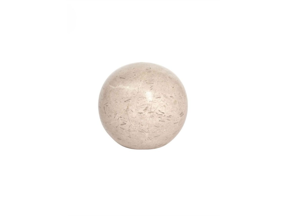 Image of OYOY LIVING - Savi Marble Bookend - Bokstöd - 103 Beige (Round) - Ø8 x H7,5 cm