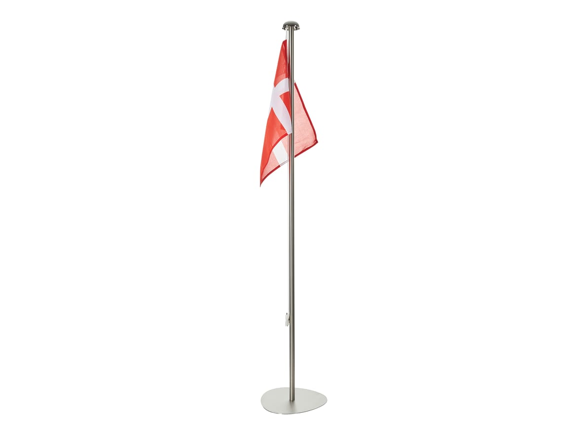 Produktfoto för Piet Hein - Flagstang (170-cm) With Tri-superelliptic Base Med Dansk Flag - Flagga - Flagstang (170-cm) with tri-superelliptic base med DANSK flag - H170 x W31 D31 cm