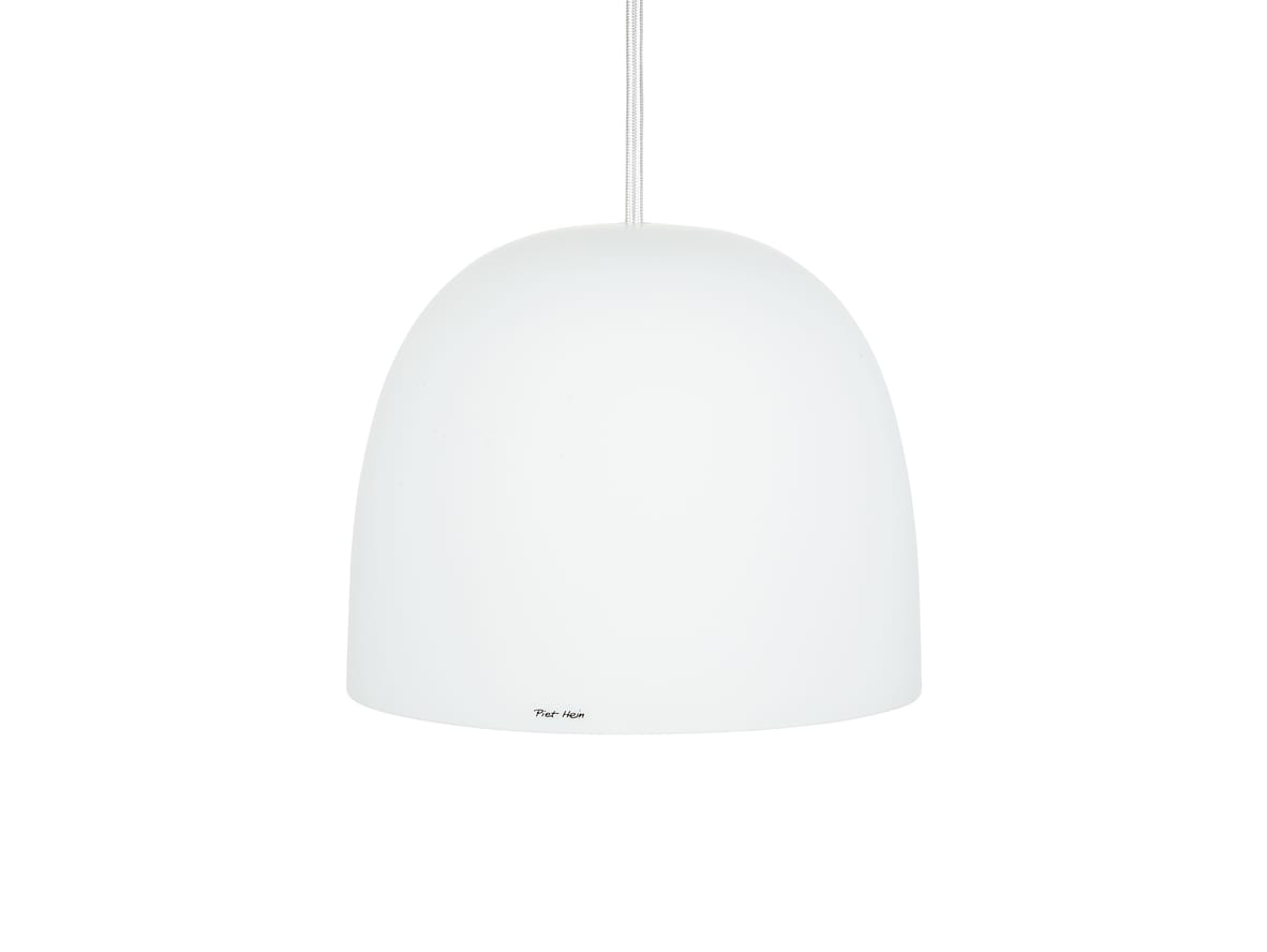 Piet Hein – Super215 Mm Pendel  – Hängsmycke – SUPER215 mm Pendel Opal-glas (E27 60W) – HVID ledning 3m – H17.3 x W21.5 D21.5 cm