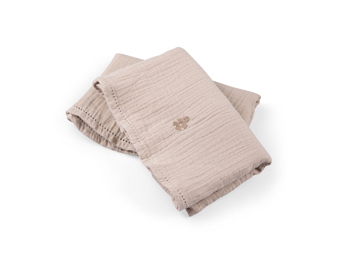 Produktfoto för Sebra sköthandduk muslin 2-pack, seabreeze beige