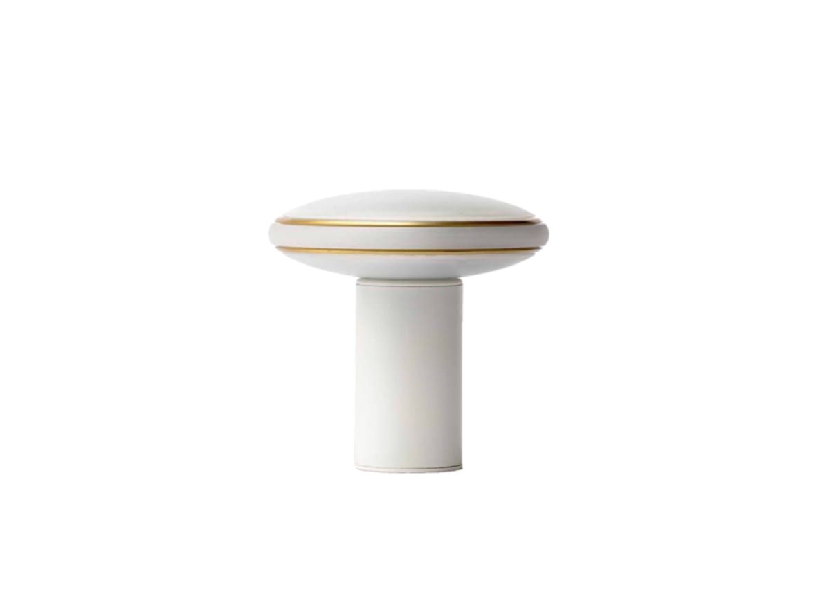 Shadelights – ØS1 Portable lamp – Bordslampa – White / Brass – Ø 1H13,6 x Ø13/5,2 cm
